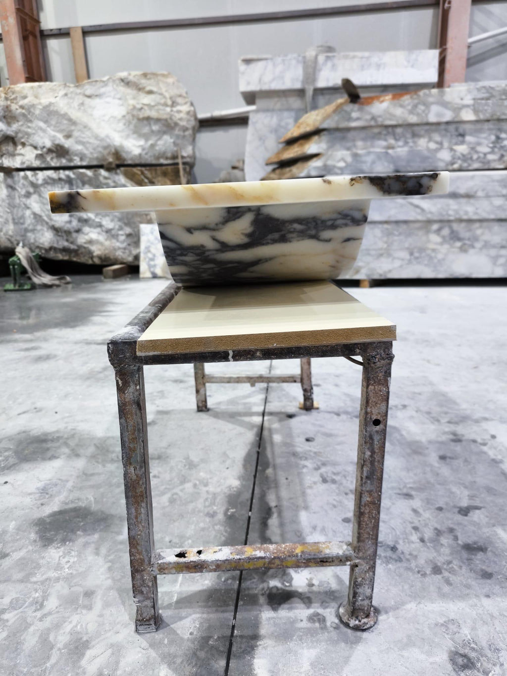 Calacatta Viola  Marble Vessel Sink: Handcrafted Natural Stone Bathroom Sink