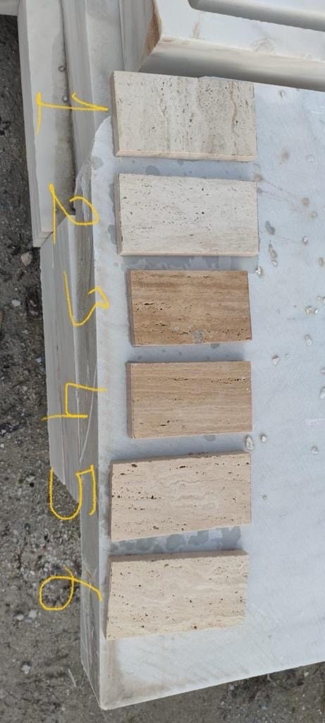 Travertine Sample: Natural Stone Tile (5”x5”)