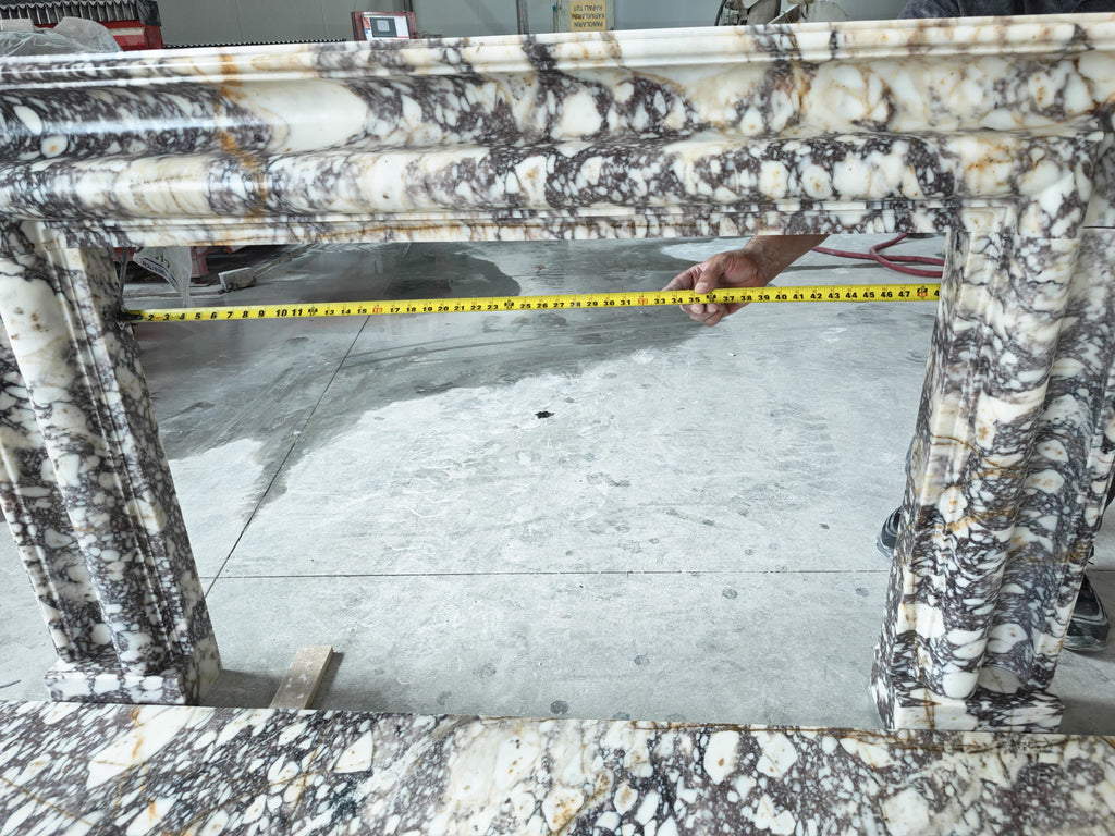 Marble Fireplace Frame and Hearth 49"x33"  81"x28" Hearth