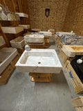 White Carrara Marble Vessel Sink: Natural Stone Washbasin