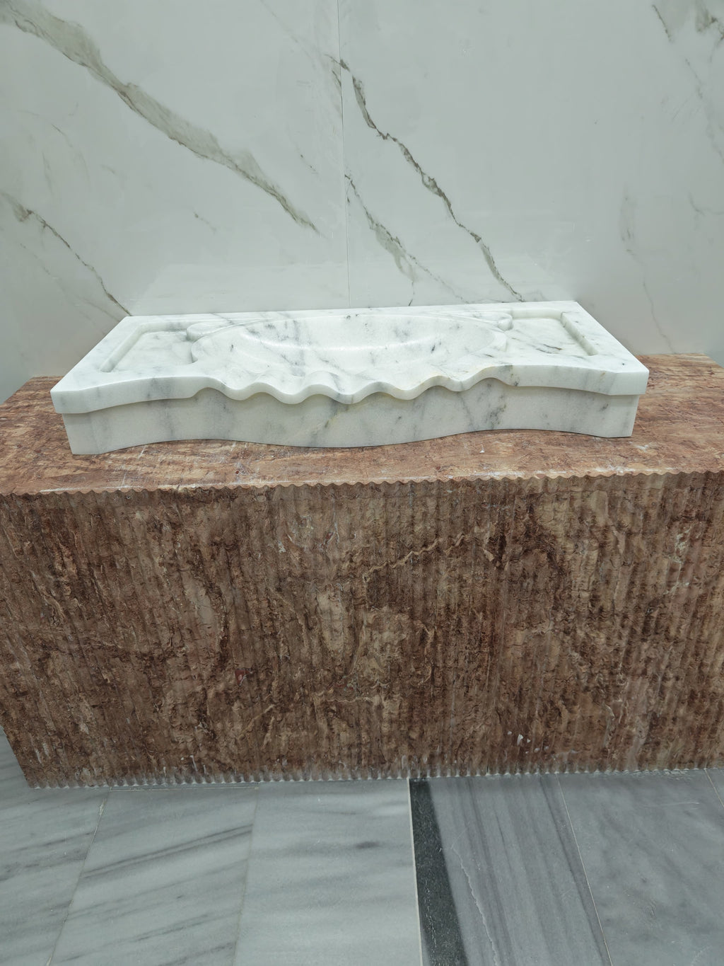 Honed Carrara Sink  W36.23"xD15.75"xH4.73"