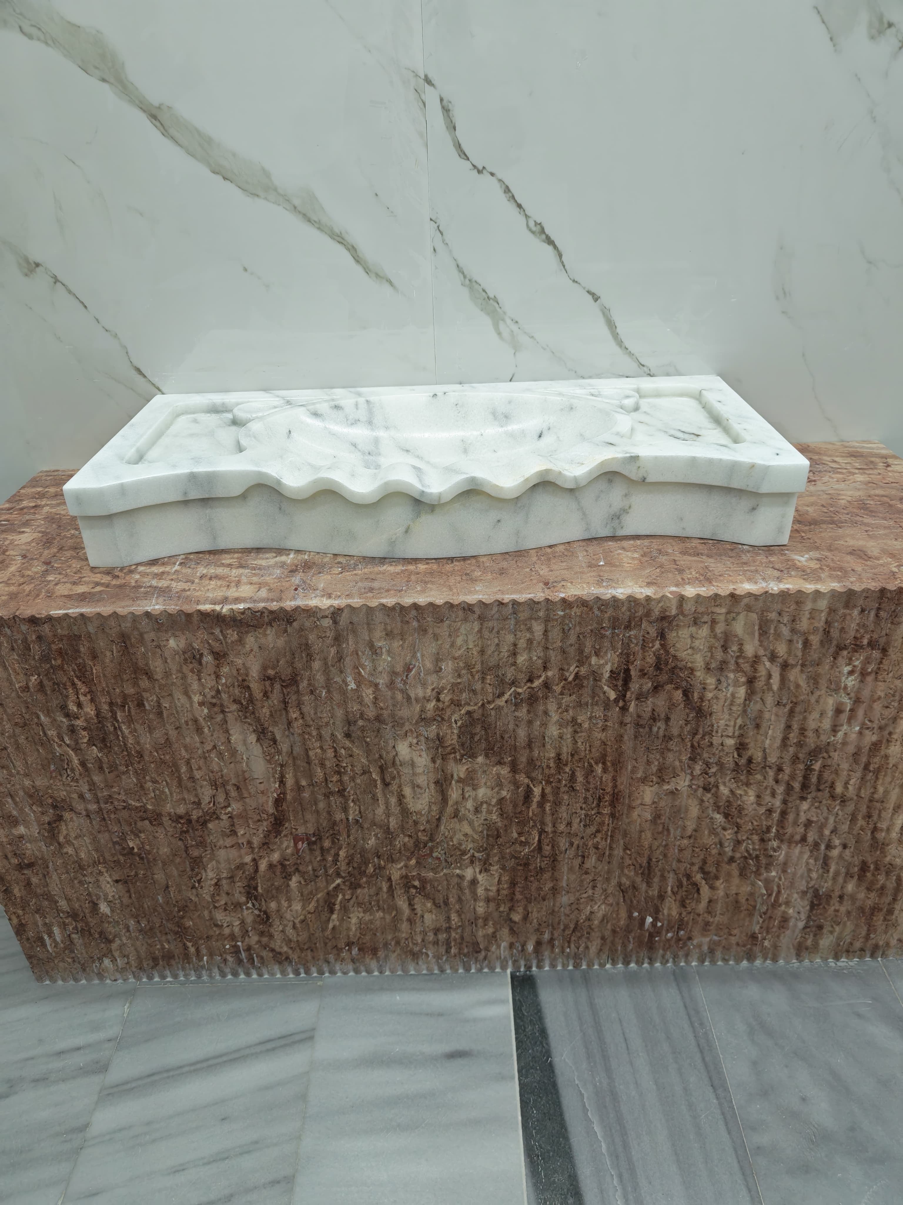 Honed Carrara Sink  W36.23"xD15.75"xH4.73"