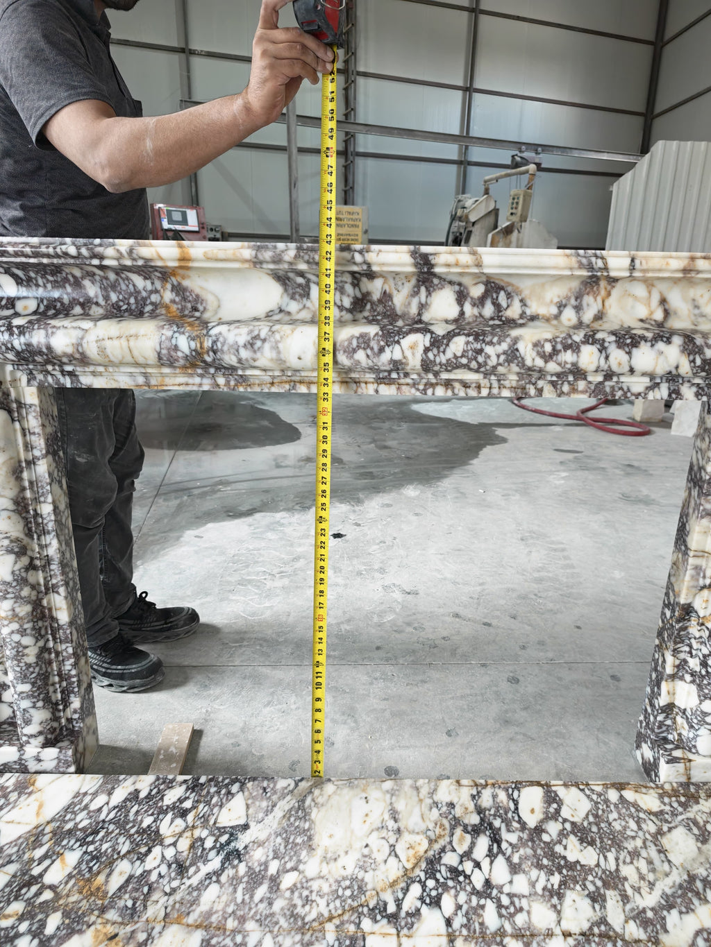 Marble Fireplace Frame and Hearth 49"x33"  81"x28" Hearth