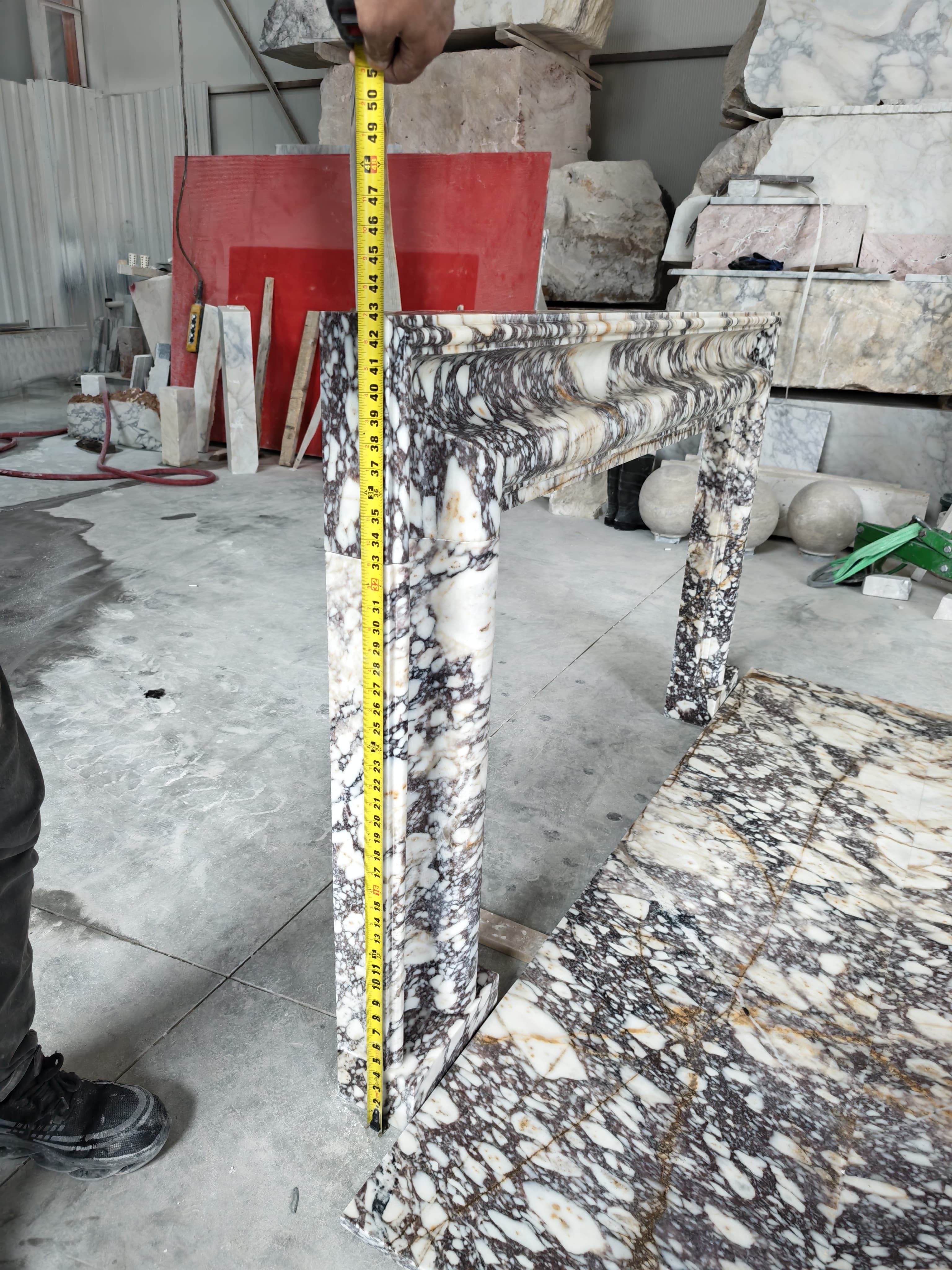 Marble Fireplace Frame and Hearth 49"x33"  81"x28" Hearth