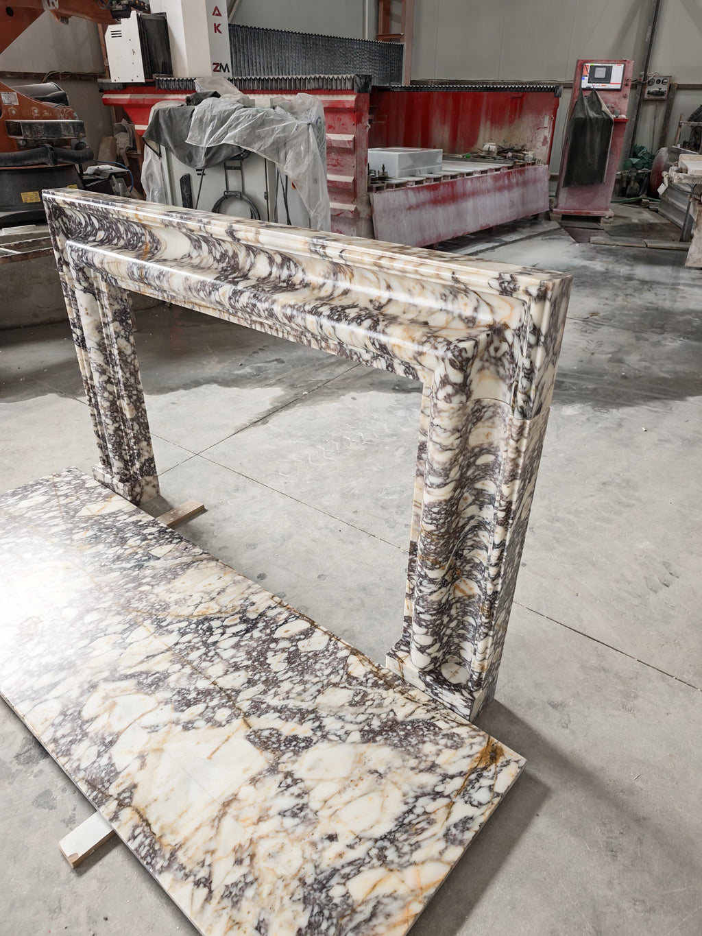 Marble Fireplace Frame and Hearth 49"x33"  81"x28" Hearth