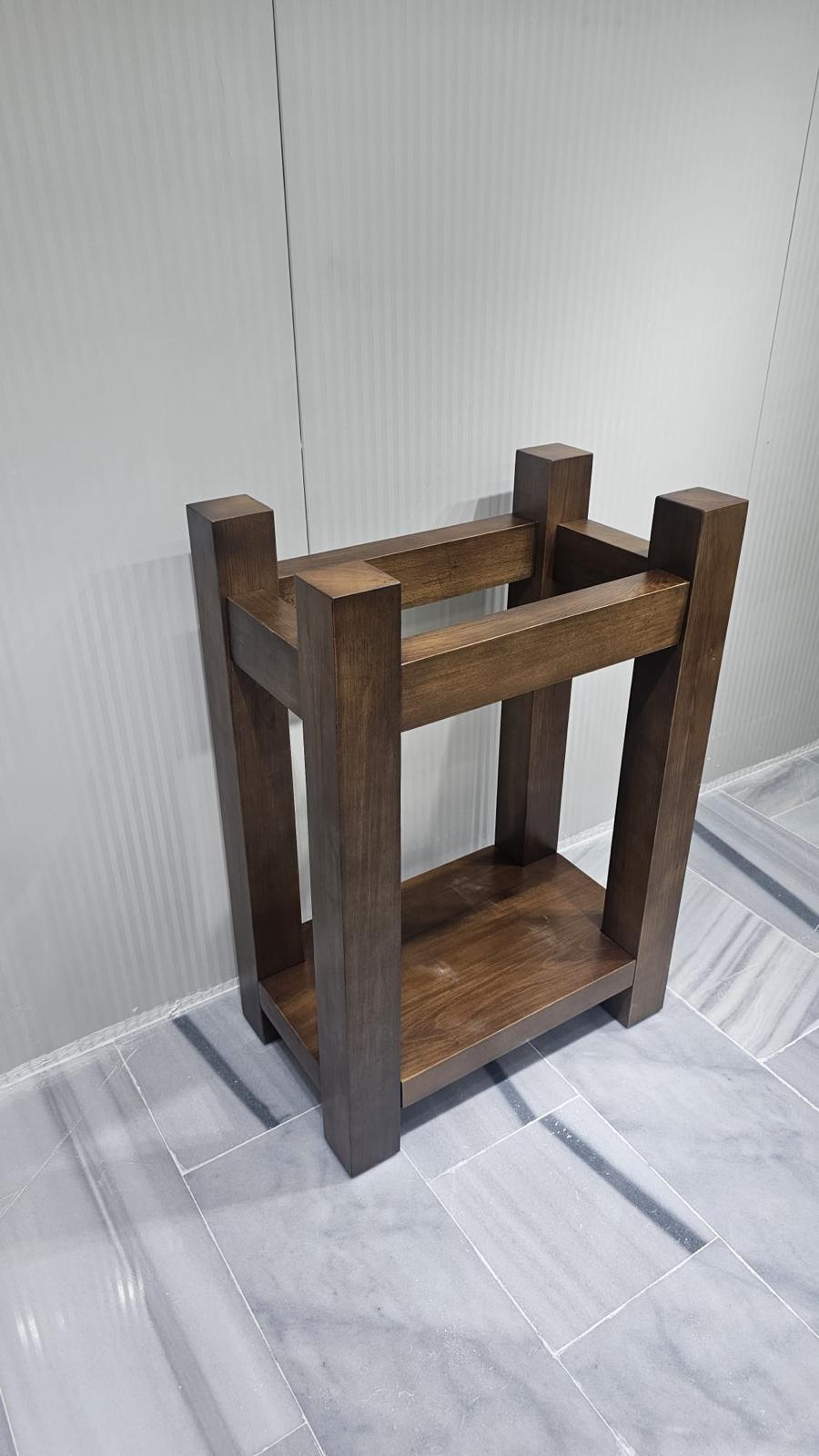 Architectural Wood base Solid block base Handcrafted Wood Support