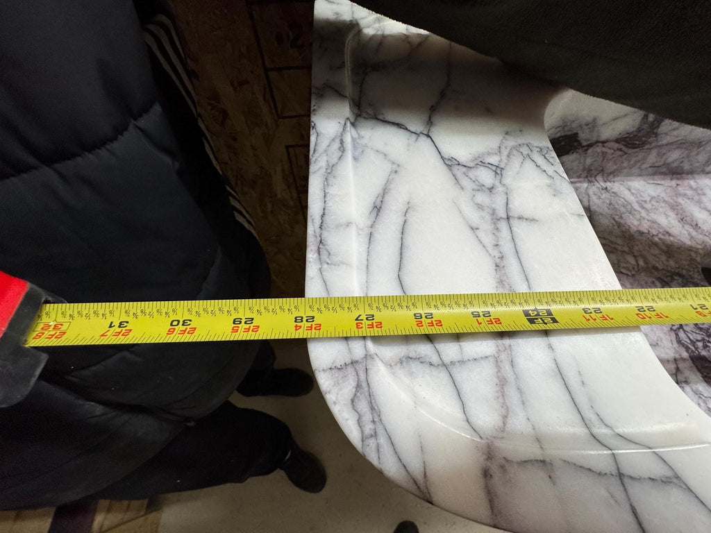 Handmade Lilac Marble Wall Mounted Sink: Modern Bathroom Design (28"x15,7"x6")