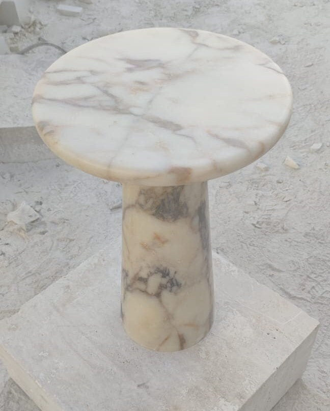 Calacatta Viola Marble table for  D23"xH24"