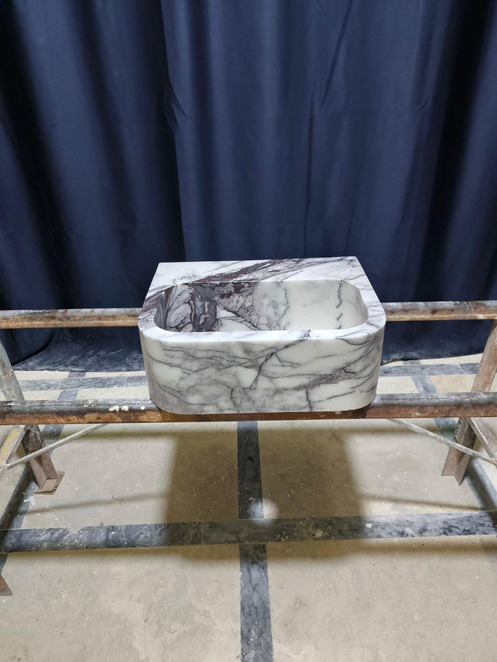 Handmade Lilac Marble Wall Mount Sink: Custom Washbasin
