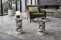 Calacatta Viola Marble table for  D23"xH24"