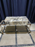 Hand Carved Calacatta Viola Marble Sink: Fluted Vessel Washbasin