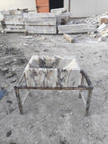 Calacatta Viola Marble Sink: Natural Stone Powder Room Washbasin