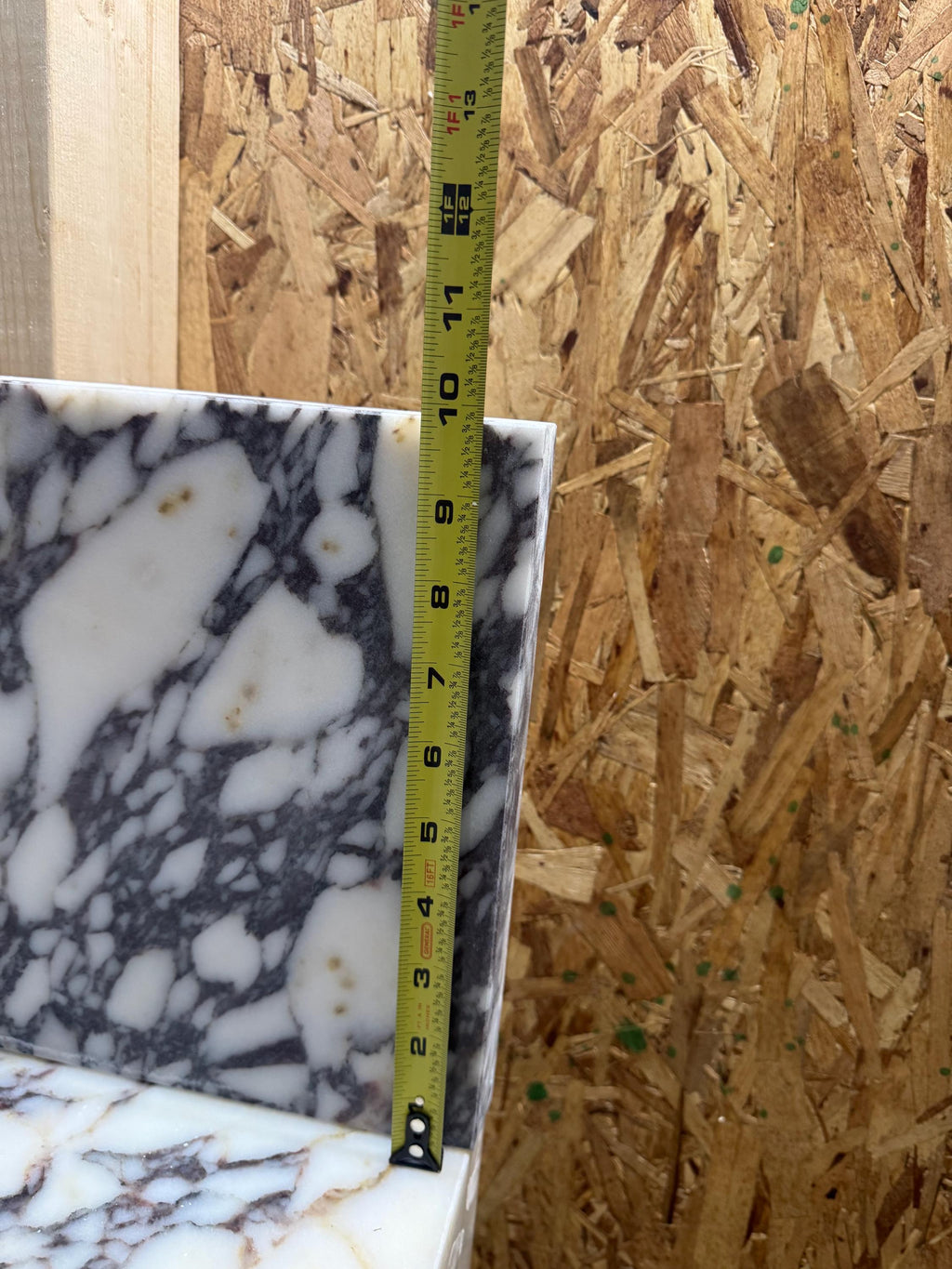 Handmade Calacatta Marble Wall Mount Sink with Backsplash