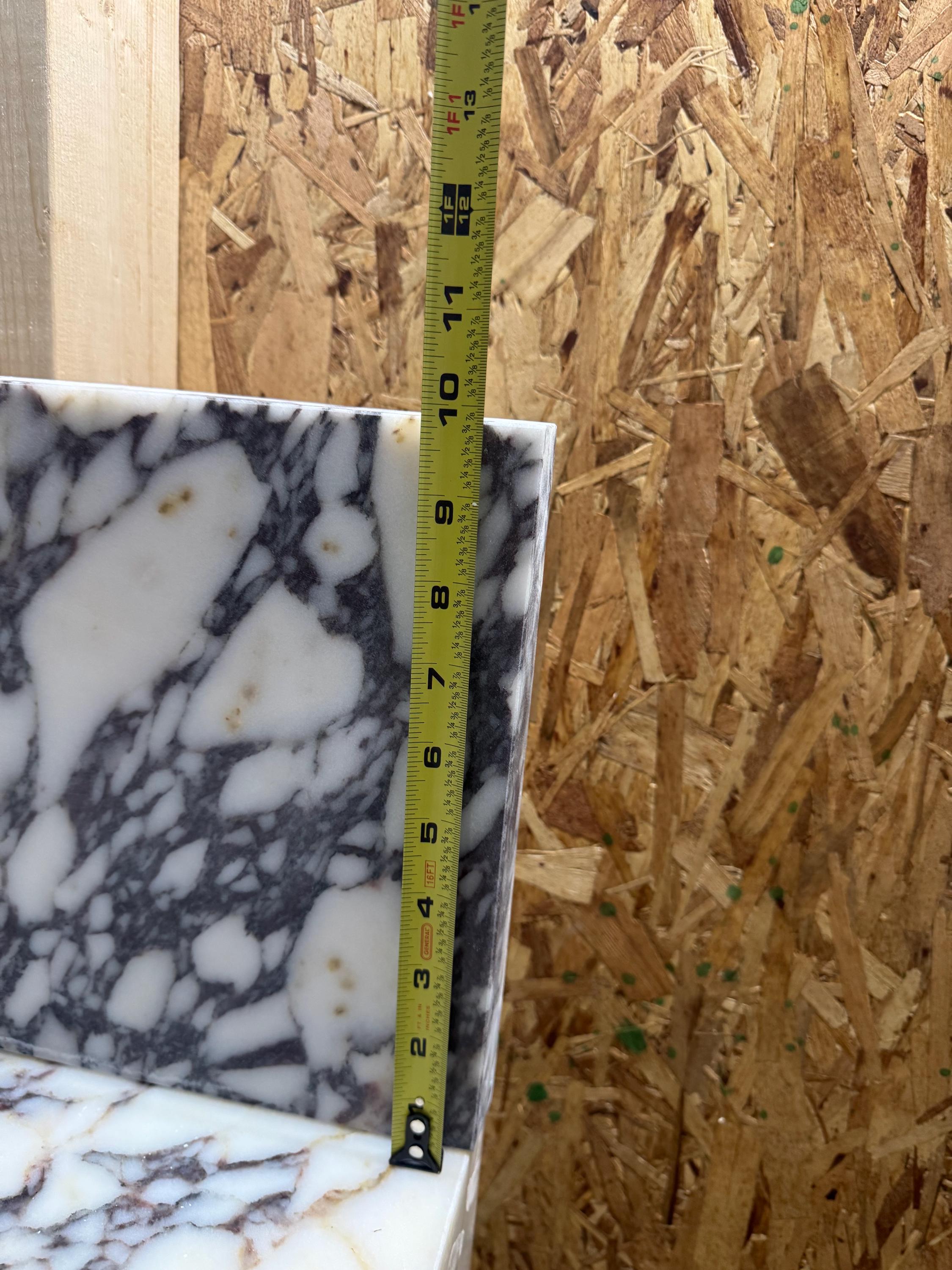 Handmade Calacatta Marble Wall Mount Sink with Backsplash