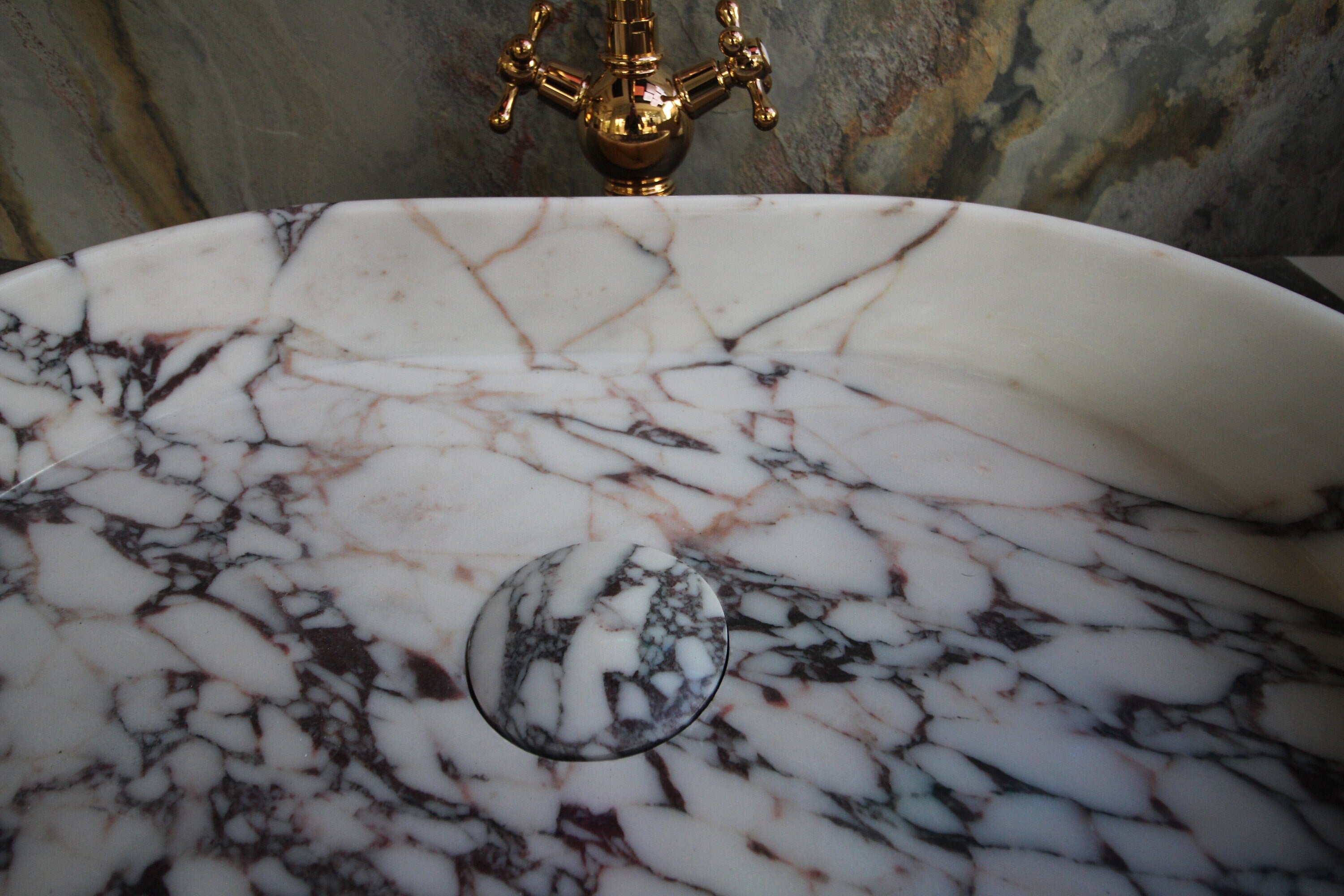 Custom Calacatta sink for Stephanie 24”x16x5”