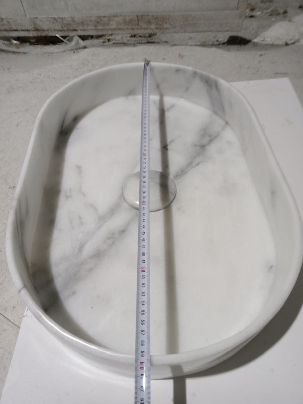 Handcrafted Carrara Marble Vessel Sink: Rounded Bathroom Basin