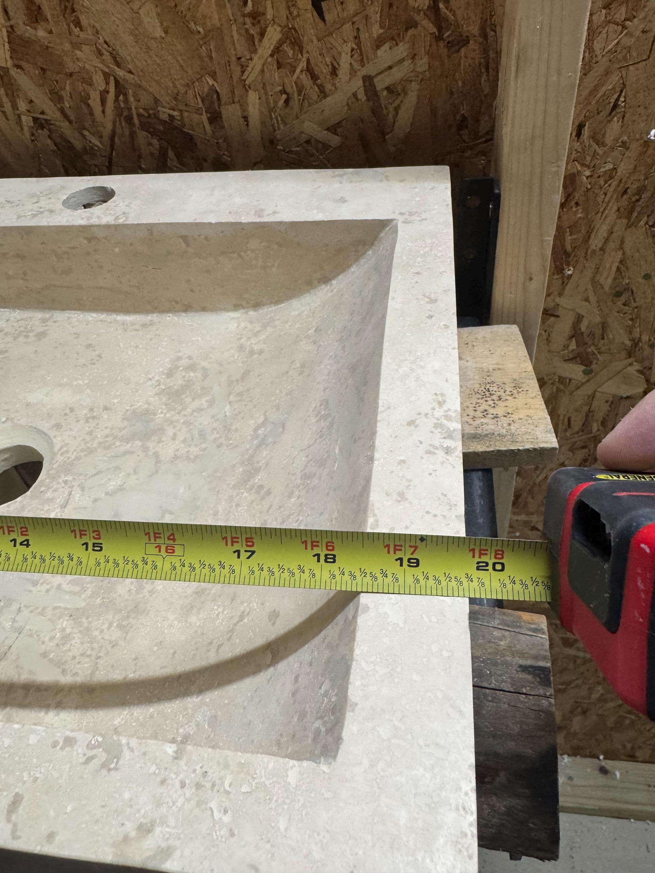 Travertine Bathroom Sink – Natural Stone Vanity – Mediterranean Rustic Design