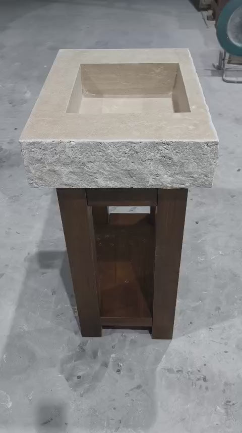 Architectural Wood base Solid block base Handcrafted Wood Support